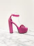 Sandália Prada Satin Crystals Logo Pink 39Br