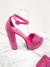 Sandália Prada Satin Crystals Logo Pink 39Br