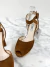 Sandália Prada Suede Block Heel Marrom 38Br na internet