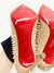 Scarpin Louboutin Pigalle Spikes Bege 34Br - loja online