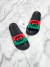 Slide Gucci Interlocking Web Rubber Preto 34BR na internet