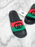 Slide Gucci Interlocking Web Rubber Preto 34BR - loja online