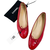 Sapatilha Chanel Ballet Patent Leather CC Captoe Vermelha 39Br