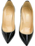 Scarpin Louboutin Glitters Preto e Dourado 35Br