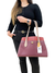 Bolsa Coach Lora Carryall Colorblock Vinho