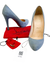 Scarpin Louboutin Camurça Azul 35/36Br - comprar online