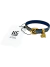 Bracelete Miu Miu Ostrich Leather Heart Pendent Logo Azul
