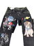 Calça Dolce&Gabbana Boyfriend Denim Paint Preta Tam.M