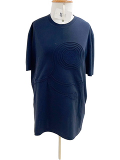 Camiseta Louis Vuitton Cotton Logo Embroidered Navy Blue Tam.GG - comprar online