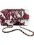 Bolsa Chanel Floral Print Single Flap Vinho e Off White - CHIP
