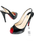 Peep Toe Louboutin Private Patent Leather Preto 37/38BR - comprar online