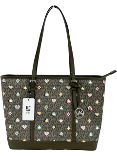 Bolsa Michael Kors Jet Set Las Vegas Signature Verde