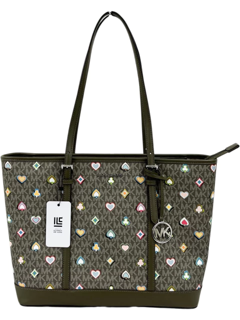 Bolsa Michael Kors Jet Set Las Vegas Signature Verde