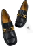 Mocassim Gucci GG Interlocking Fringe Mid-Heel Preta 34BR