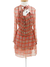 Vestido Dior Silk Pied de Poule Orange Pink Tam.P - comprar online
