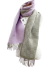 Cachecol Gucci Wool Reversible Cinza e Lilás Monograma
