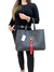 Bolsa Valentino Vring Tote Logo Preta e Vermelha + Clutch
