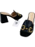 Sandália Gucci Horsebit Mid-Heel Preta 34/35BR