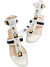 Sandália Fendi Studded Embellished Gladiator Off White 35BR