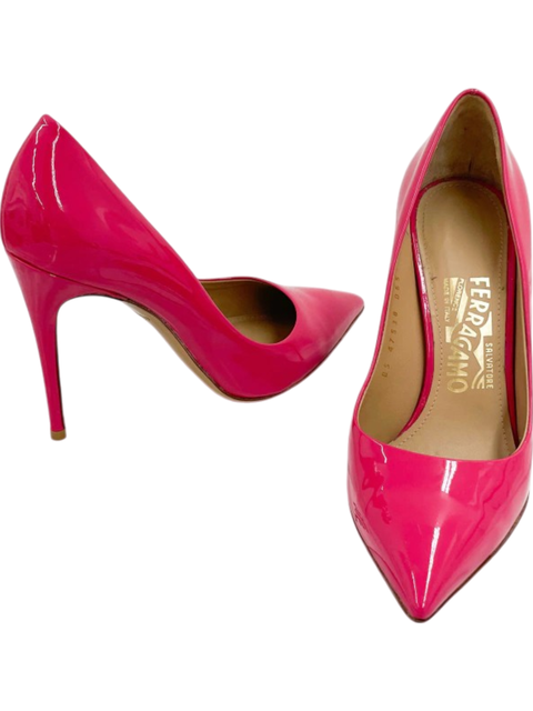 Scarpin Ferragamo Rosa Verniz 34BR - comprar online