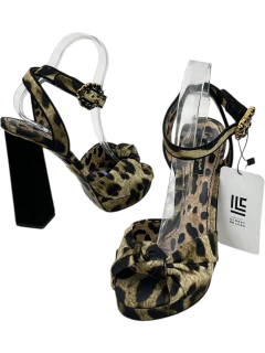 Sandália Dolce&Gabbana Leopard Crystals 36Br