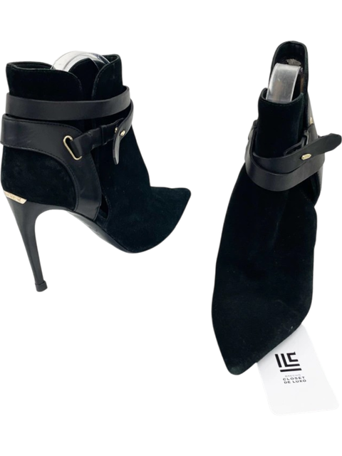 Bota Burberry Open Boots Suede Preta 34Br - comprar online