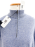 Blusa Salvatore Ferragamo Zip Logo Cashmere Pullover Azul Tam.GG - MASCULINO na internet