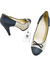 Sapato Chanel Beige Light Navy Logo Pump 37BR - comprar online