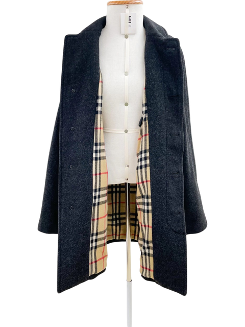Casaco Burberry Vintage Check Wool Cinza e Xadrez Tam.GG - comprar online