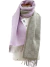 Cachecol Gucci Wool Reversible Cinza e Lilás Monograma