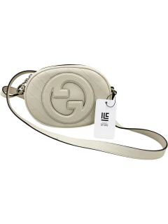 Bolsa Gucci Blondie Logo Mini Crossbody Off White