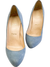 Scarpin Louboutin Camurça Azul 35/36Br