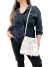 Bolsa Miu Miu Quilted Bucket Logo Off White