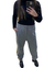 Calça Gucci Cotton Jersey Logos Cinza Tam.G - Brechó Closet de Luxo