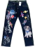 Calça Dolce&Gabbana Boyfriend Denim Paint Preta Tam.M - comprar online