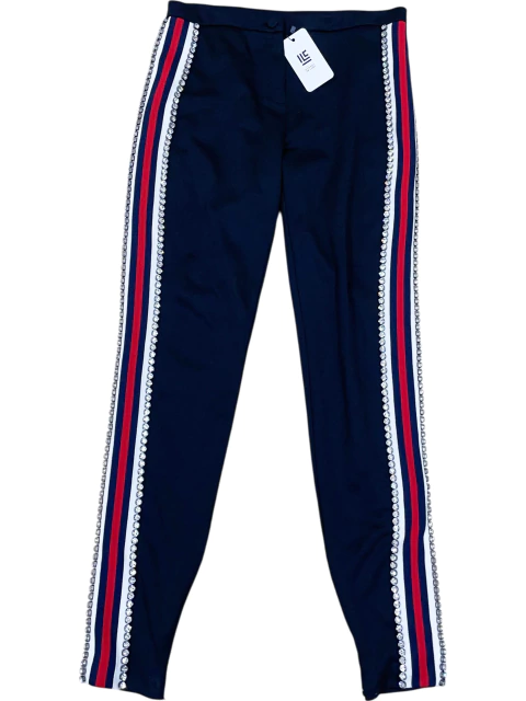 Calça Gucci Sylvie Crystals Stripe Track Pants Tam.M