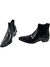 Bota Prada Chelsea Logo Brushed Leather Preta 39Br - comprar online
