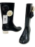 Galocha Chanel Rubber Camelia Rain Boots Preta 34BR