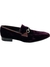 Mocassim Ferragamo Velvet Logo Bordeaux 45Br