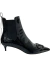 Bota Valentino Garavani V-Logo Patent Leather All Black 36BR