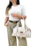 Bolsa Michael Kors Logo Leather Off White