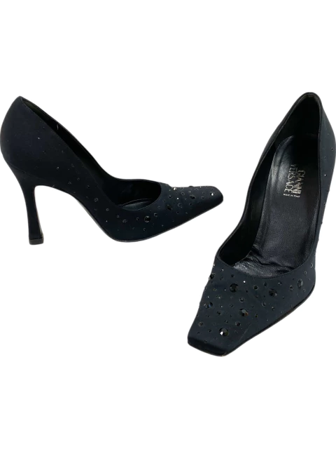 Scarpin Versace Vintage Crystal Pumps Embellished Preto 36Br - comprar online