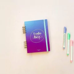 Organizador diario - violeta y celeste