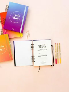 Organizador diario - violeta y celeste - La tiendita