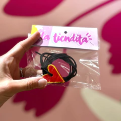 Collar de gamuza con dije porcelana cerámica - comprar online