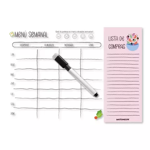 Planner semanal magnético - menú semanal