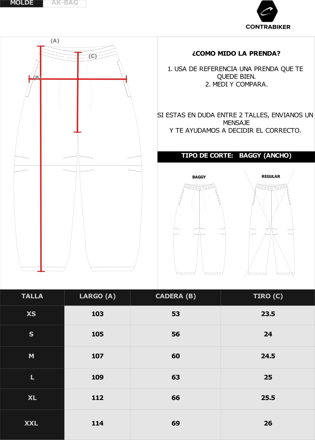 Tabla de talles