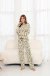 PIJAMA FEMININO LONGO GOLA V - BIA - ONÇA - comprar online