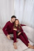 PIJAMA FEMININO LONGO GOLA V - LIA - BORDÔ na internet
