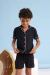 PIJAMA INFANTIL AMERICANO MENINO OU MENINA - PRETO C/ BRANCO na internet